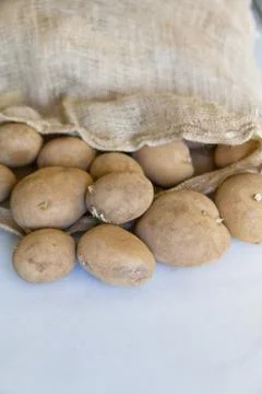 Sack of potatoes Stock-Fotos