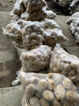 Sack of Potatoes Stock Photos