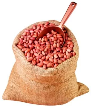 SACK OF RED PEANUT KERNELS CUT OUT Photos