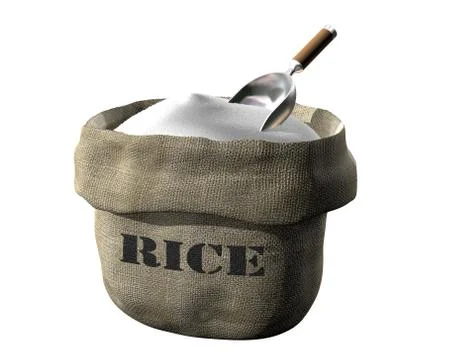 Sack of rice Illustrazione stock