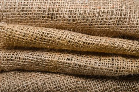 Sacking Decorative Jute close up, background Stock Photos