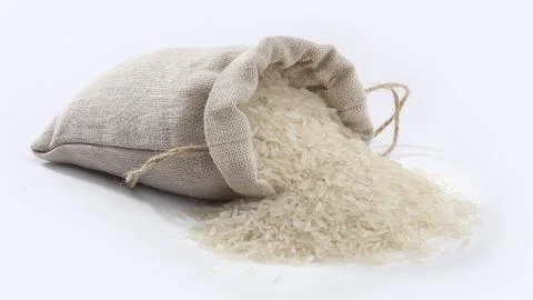 Sacking with rice Stock Photos