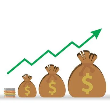 Sacks with dollar symbol Stock Illustration