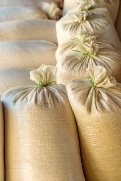 Sacks Full Of Corn Stock Photos