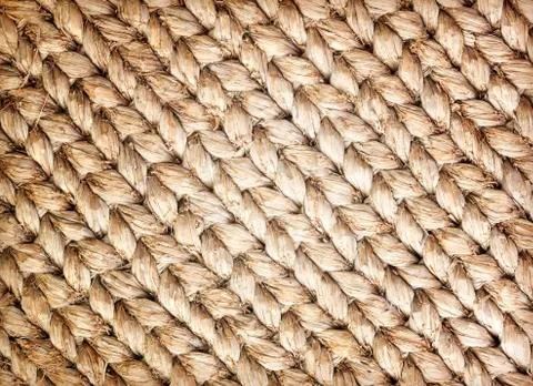 Sacks of hemp rope background Stock Photos