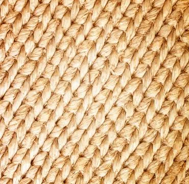 Sacks of hemp rope background Stock Photos