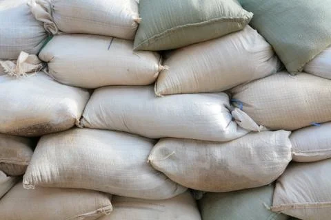 Sacks liing stack Stock Photos