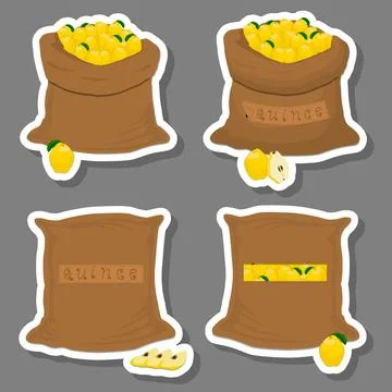 Sacks with natural food Stock Illustration