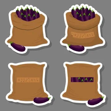 Sacks with natural food Stock Illustration