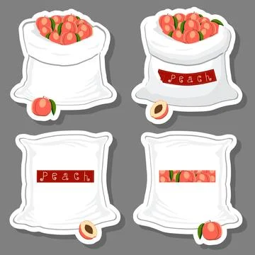 Sacks with natural food Stock Illustration