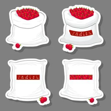 Sacks with natural food Stock Illustration