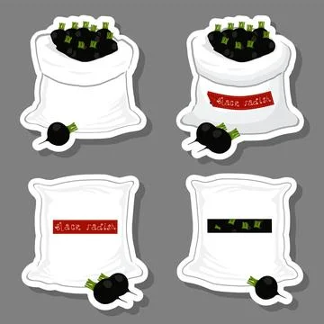 Sacks with natural food Stock Illustration