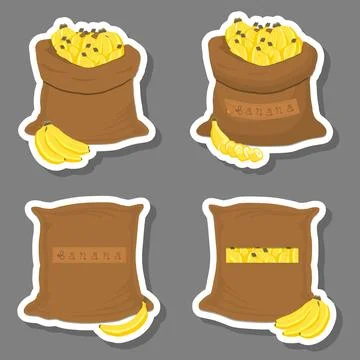 Sacks with natural food 스톡 일러스트