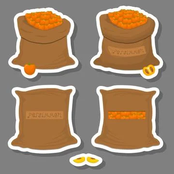 Sacks with natural food Stock Illustration