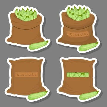 Sacks with natural food Stock Illustration