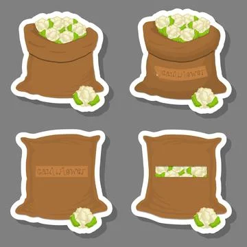 Sacks with natural food Stock Illustration