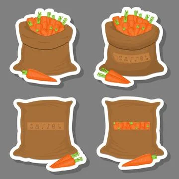 Sacks with natural food Stock Illustration