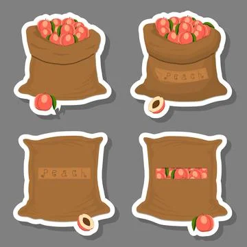 Sacks with natural food Stock Illustration