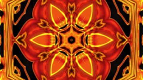 Sacral Chakra Healing Loop – Orange Mandala, Energy Animation, 60s Stock Footage 304756276