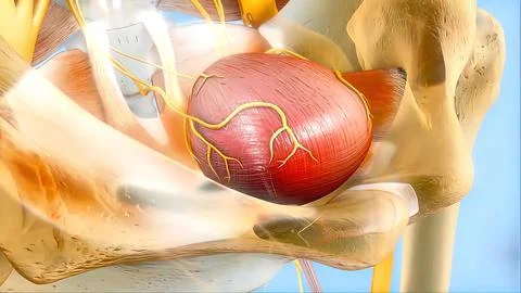 Sacral nerve stimulation, also known as sacral neuromodulation, Illustrazione stock