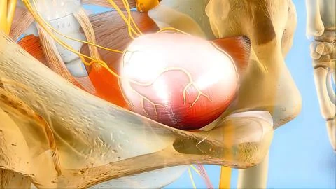 Sacral nerve stimulation, also known as sacral neuromodulation, Stock Illustration