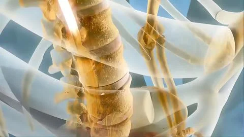 Sacral nerve stimulation, also known as sacral neuromodulation, Illustrazione stock