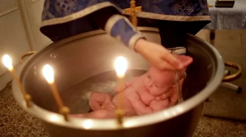 Sacrament of Baptism Boy Stock Footage 61777476
