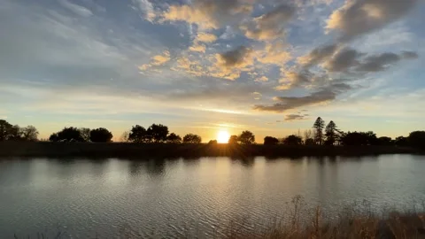 Sacramento River Delta Sunset Stock Footage 148406002