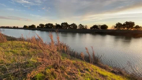 Sacramento River Delta Sunset Stock Footage 148406004