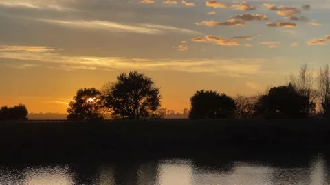 Sacramento River Delta Sunset Stock Footage 148406044