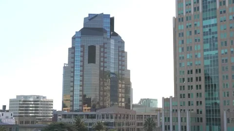 Sacramento Skyscapers at Sunset Stock Footage