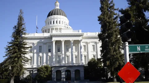 Sacramento State Capitol Building Stock Footage