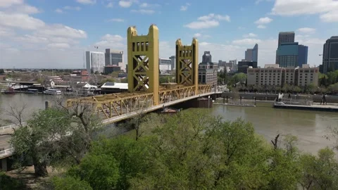 Sacramento Tower Bridge Vídeos de archivo 238412258