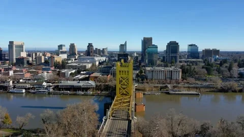 Sacramento Tower Bridge Stock Footage 267595892