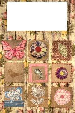 Sacrapbook page squares Stock Illustration