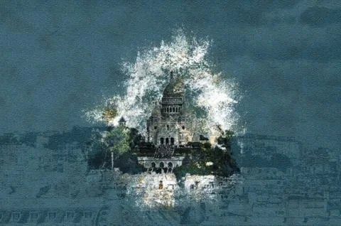 Sacre Coer, Paris Stock-Illustration