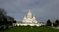 Sacre Coeur Basilica of the Sacred Heart of Jesus Montmartre, Paris, France HD Footage