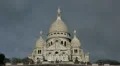 Sacre Coeur Basilica of the Sacred Heart of Jesus Montmartre, Paris, time lapse HD Footage