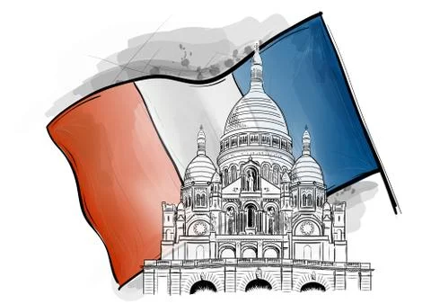 Sacre coeur Stock Illustration