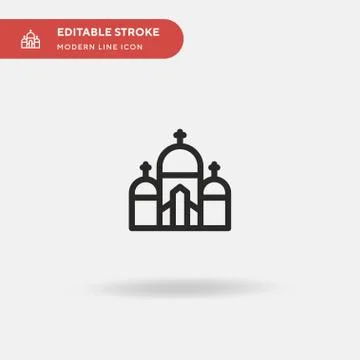 Sacre Coeur Simple vector icon. Illustration symbol design template for web m Stock-Illustration