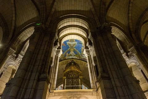  Sacre Cour Interrior Choir Section of Sacre Cour Interior. Paris, France.... Stock-Fotos