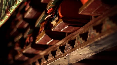 Sacred buddhist scriptures Stock Footage 40725824