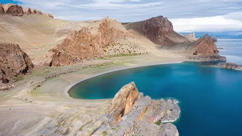 Sacred Elephant Scenic Area Under Blue Sky and White Clouds Stock Footage 257752353