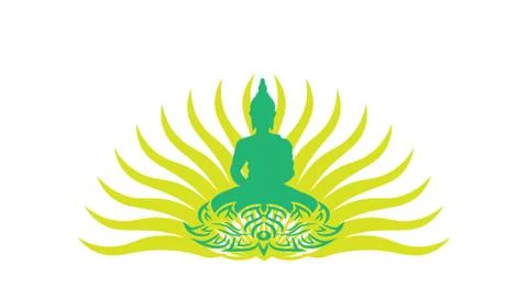Sacred fig or Pipal tree leaf Buddha Purnima or Vesak day vector illustration Illustrazione stock