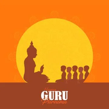 Sacred fig or Pipal tree leaf Buddha Purnima or Vesak day vector illustration Stock Illustration