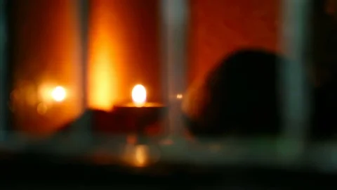 Sacred Fire. Flame close-up in the Indian Temple on a Religious Festival Maha Stock Footage 77949569