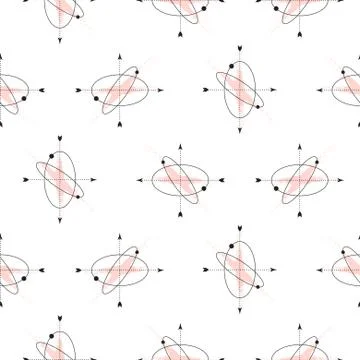 Sacred geometry axis shapes seamless vector pattern Stock Illustration