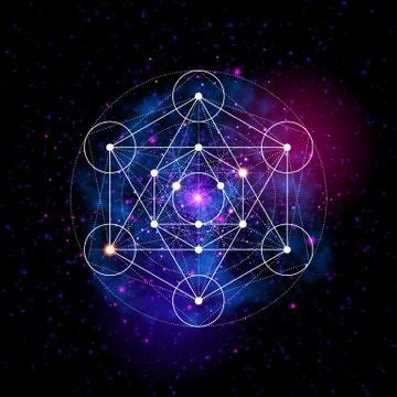 Sacred geometry. Flower of life pattern symbol Illustrazione stock