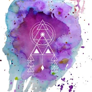 Sacred geometry forms, shapes of lines, logo, sign, symbol. Stock Illustration