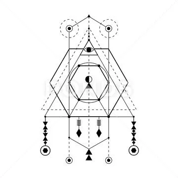 Sacred geometry forms, shapes of lines, logo, sign, symbol.: Royalty ...